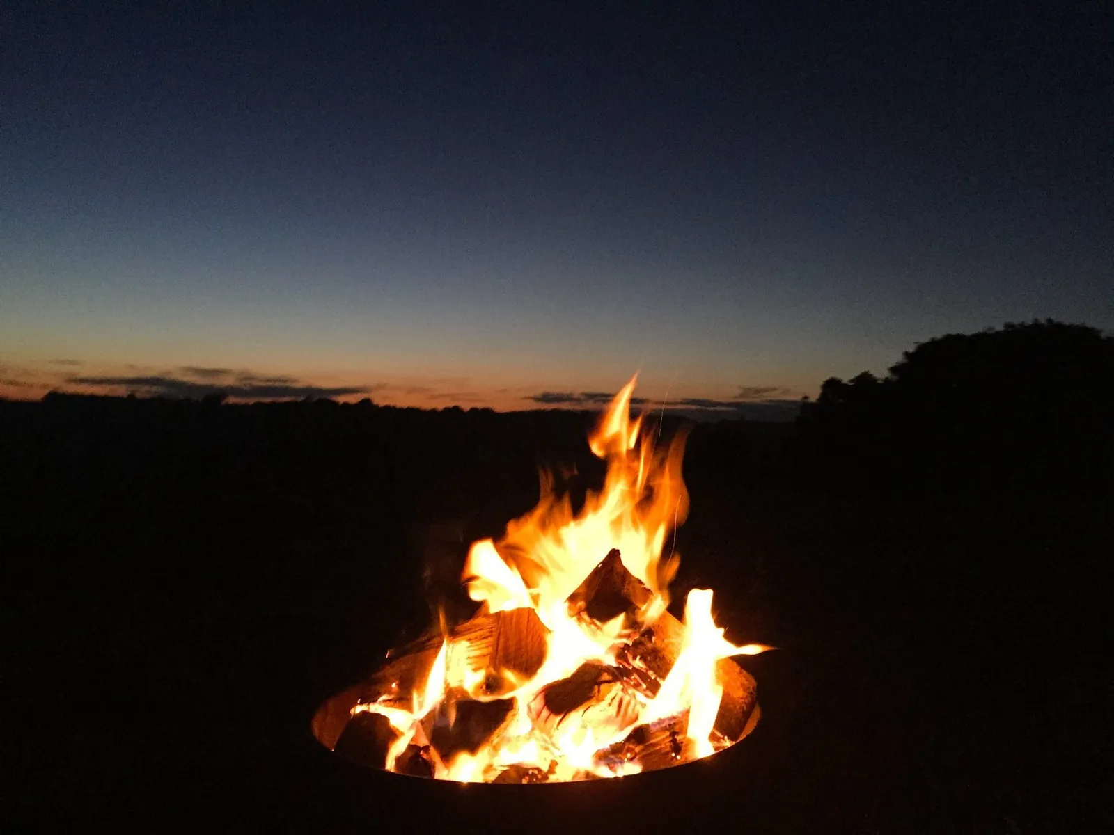 Log fires at Greenhill Glamping