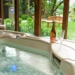 Relax in our hot tub at our Bed and Breakfast in Kent |Alkham Court Farmhouse Bed and Breakfast